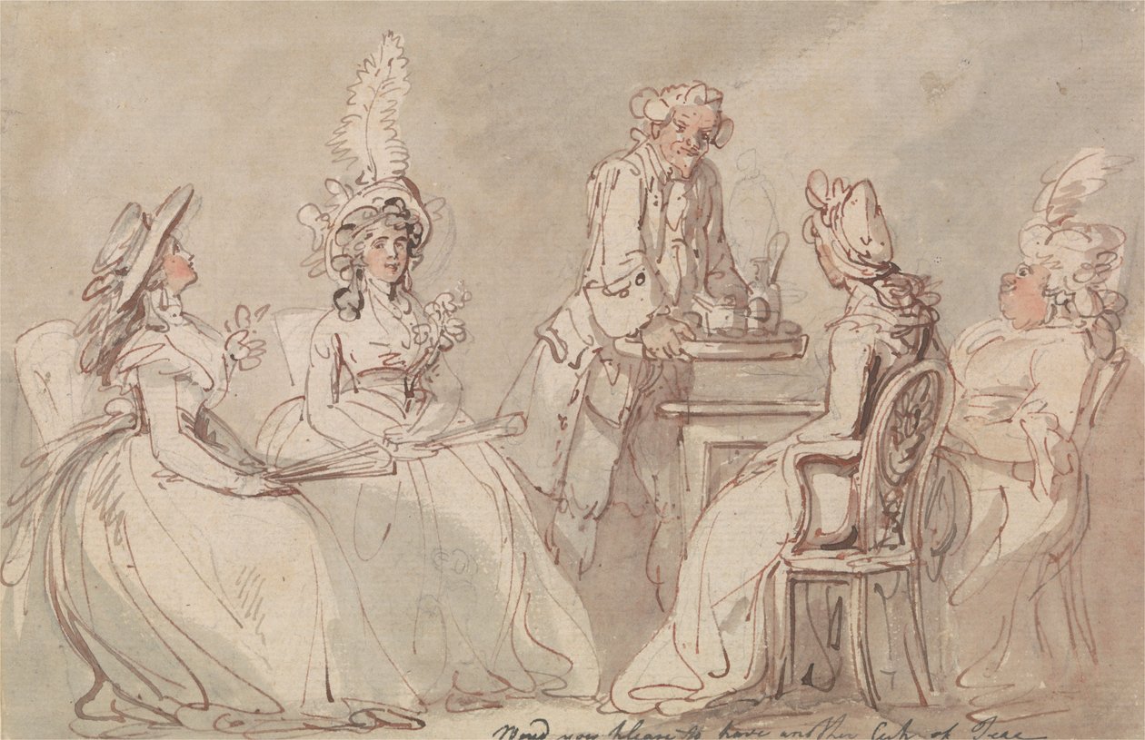 Panie przy herbacie autorstwa Thomas Rowlandson