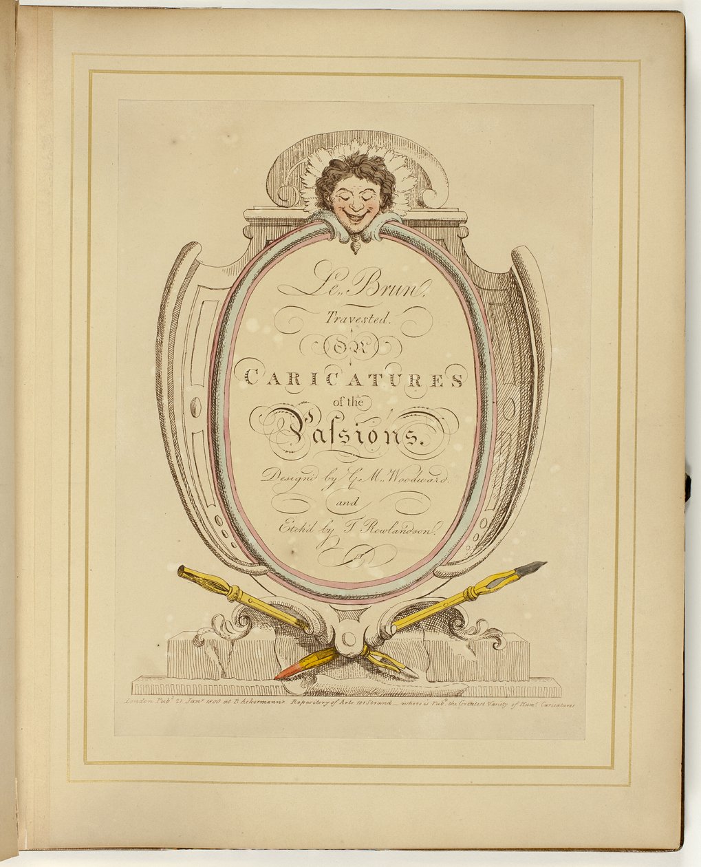 Le Brun Travested, czyli karykatury namiętności autorstwa Thomas Rowlandson