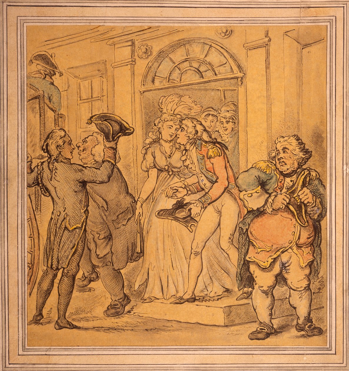 Wyjazd po imprezie, koniec XVIII-początek XIX wieku autorstwa Thomas Rowlandson