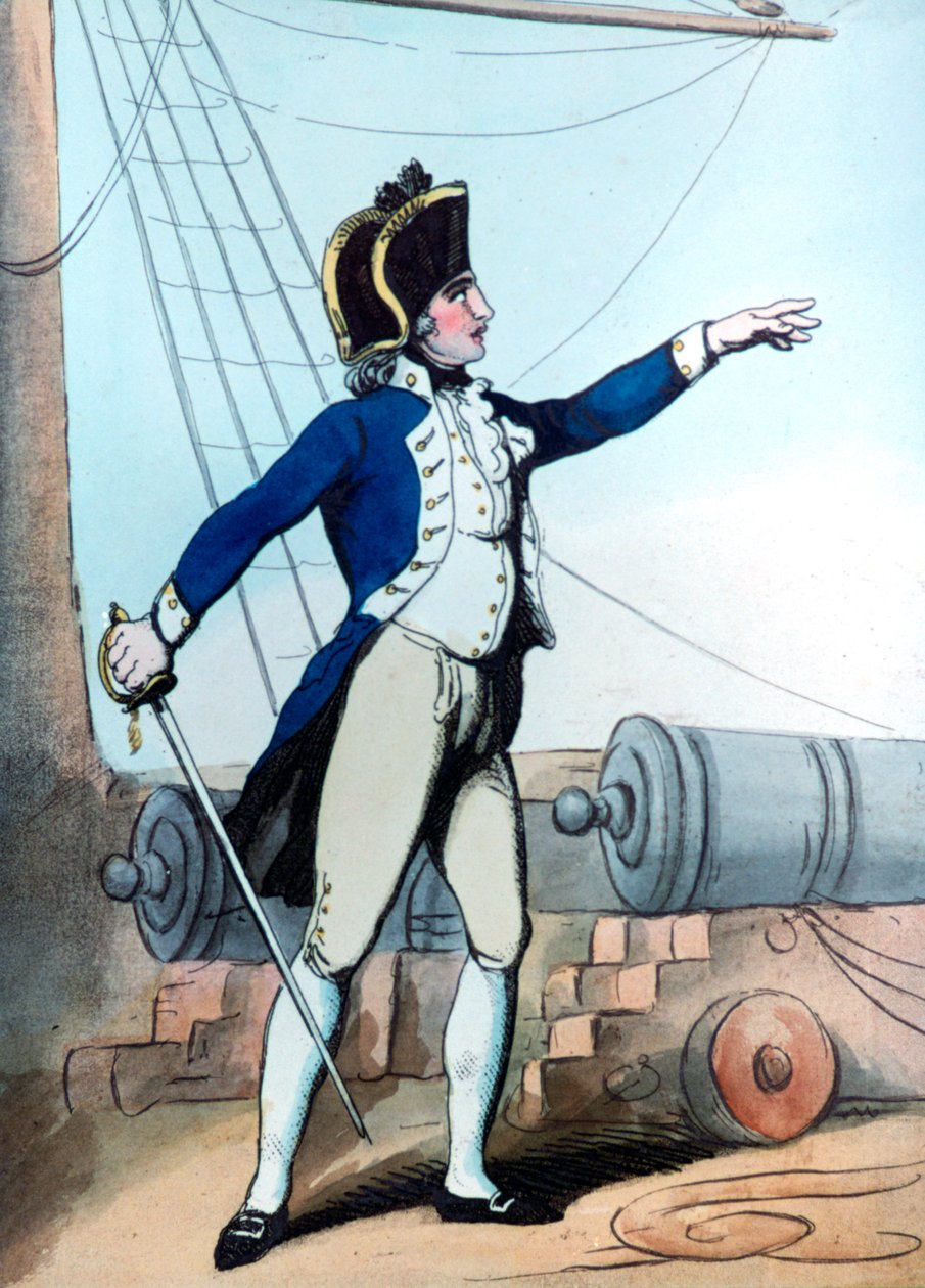 Porucznik, 1799 autorstwa Thomas Rowlandson