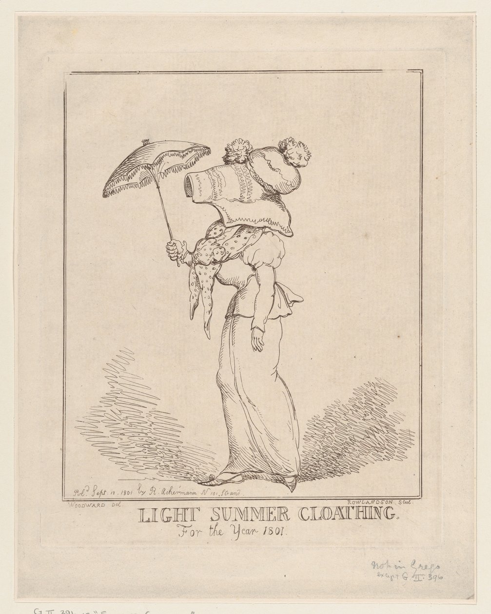 Lekka letnia odzież [sic], 10 września 1801 r., 10 września 1801 r. autorstwa Thomas Rowlandson