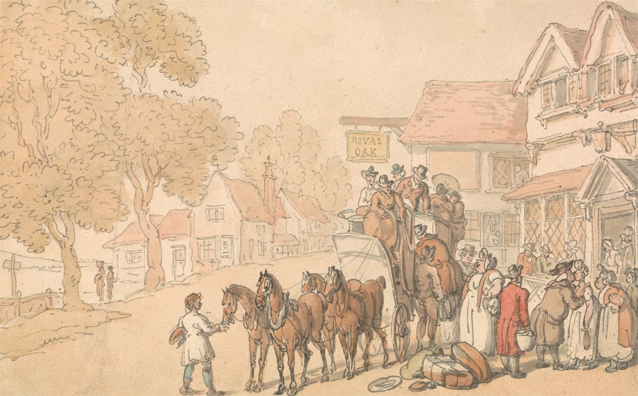 Załadunek dyliżansu autorstwa Thomas Rowlandson