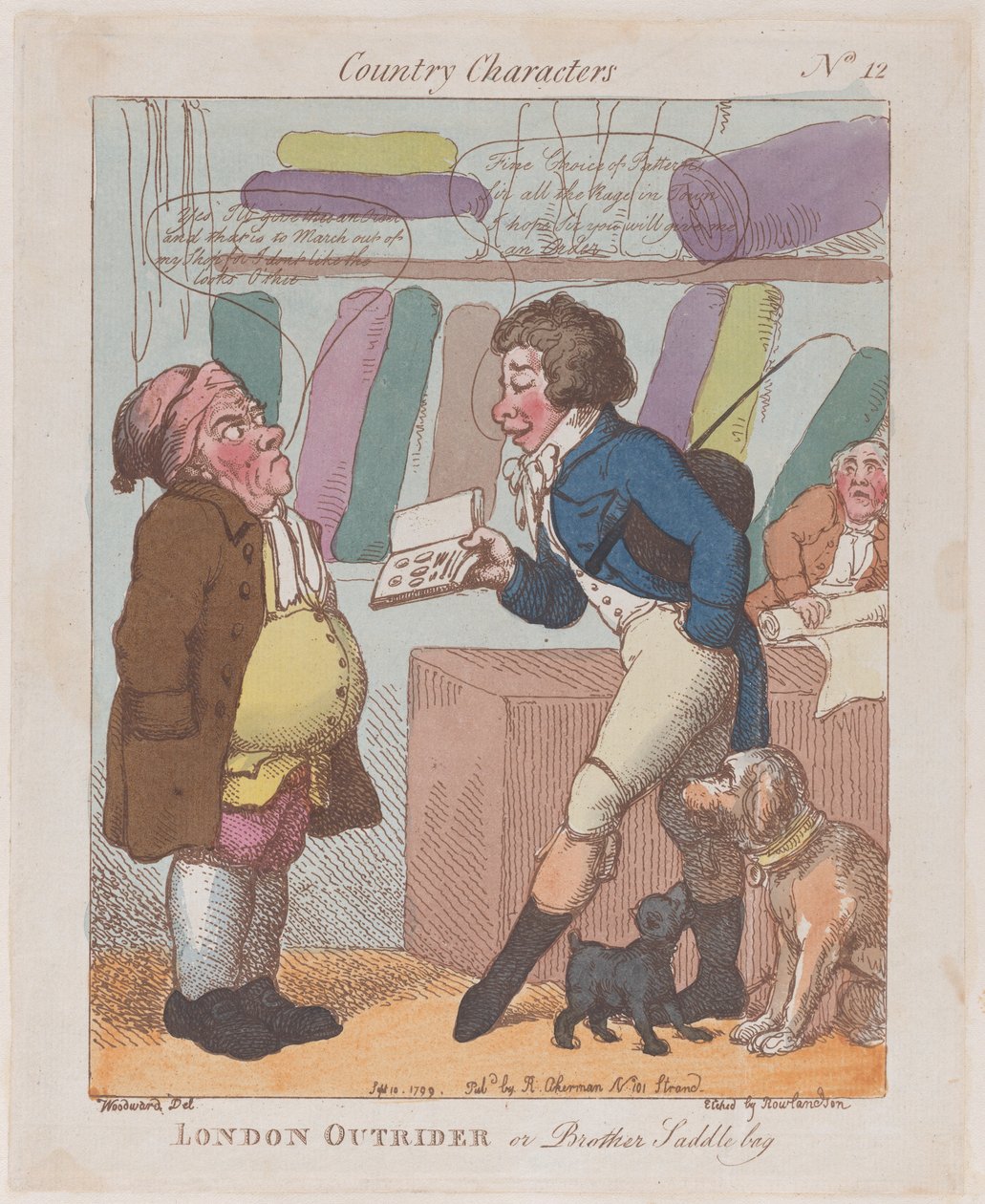 London Outrider, czyli Brother Saddlebag, 10 września 1799., 10 września 1799. autorstwa Thomas Rowlandson