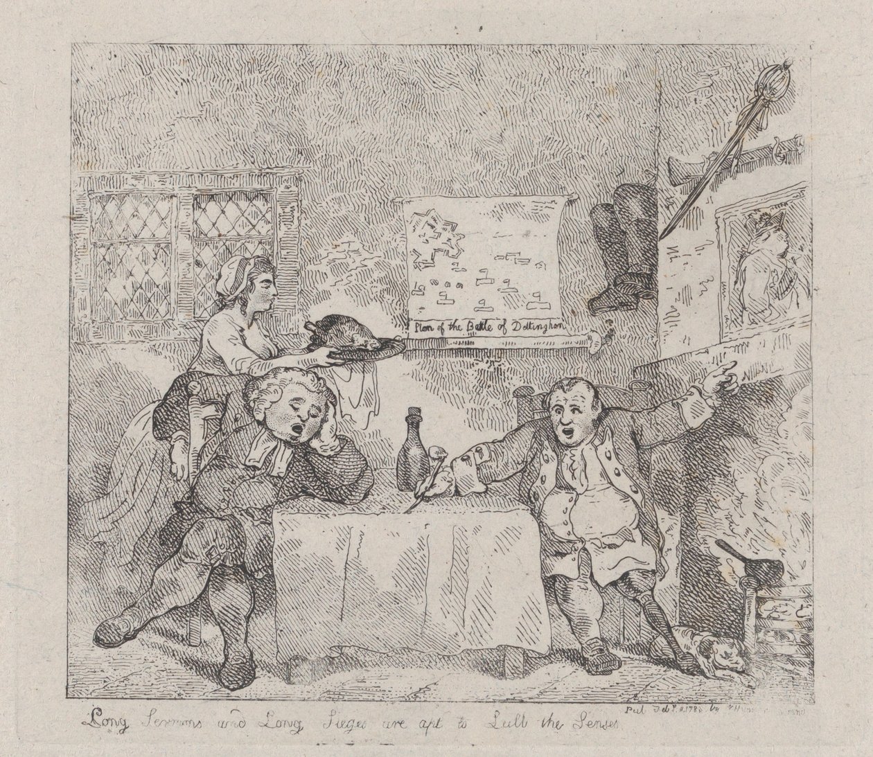 Długie Kazania i Długie Oblężenia pasują do Kołysania Zmysłów, 11 lutego 1783, 11 lutego 1783. autorstwa Thomas Rowlandson