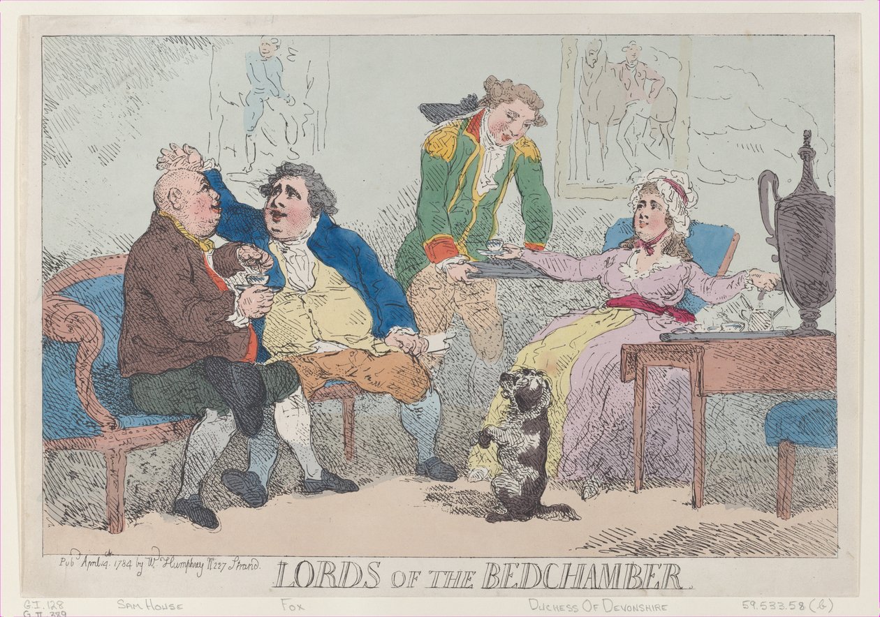 Panowie Sypialni, 14 kwietnia 1784., 14 kwietnia 1784. autorstwa Thomas Rowlandson