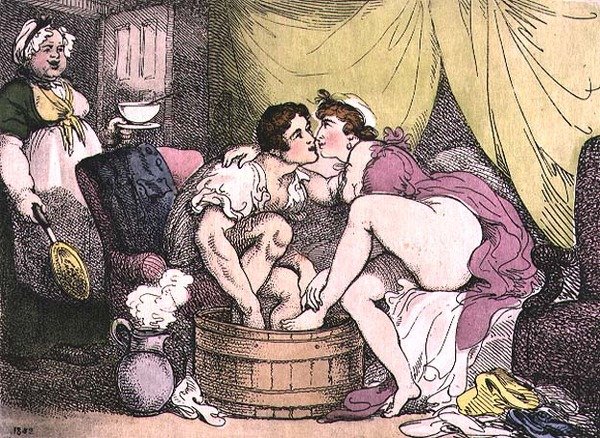 Miłość w wannie albo lekarstwo na przeziębienie” autorstwa Thomas Rowlandson