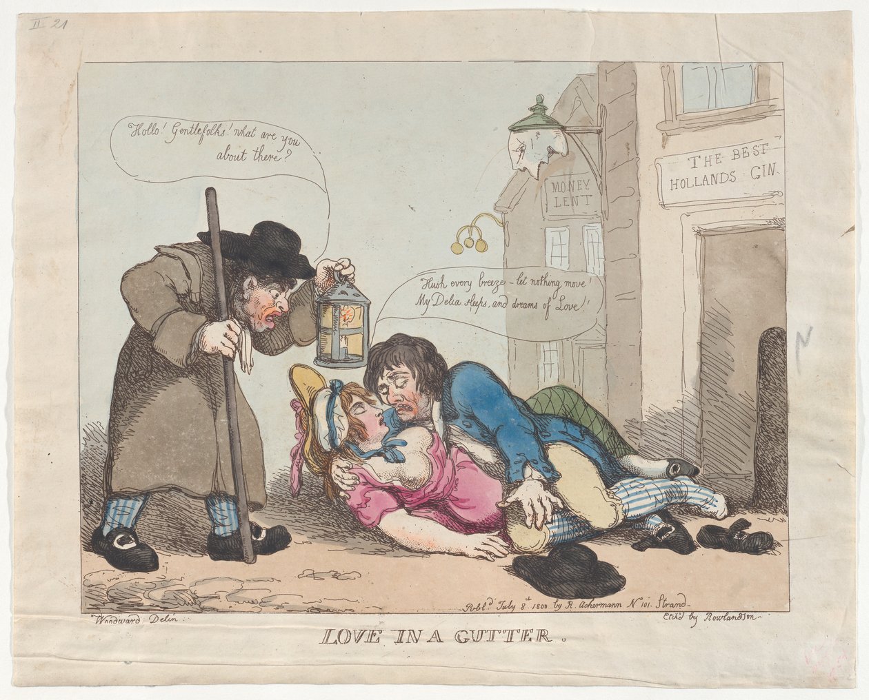 Miłość w rynsztoku, 8 lipca 1800 r., 8 lipca 1800 r. autorstwa Thomas Rowlandson