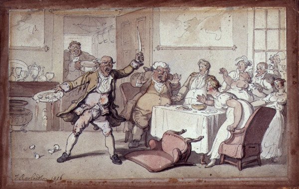 Szaleństwo przy stole autorstwa Thomas Rowlandson