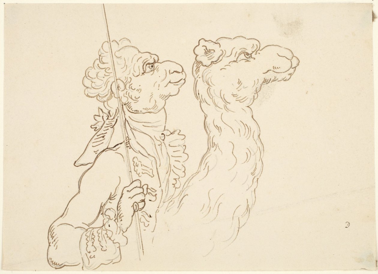 Człowiek i wielbłąd autorstwa Thomas Rowlandson