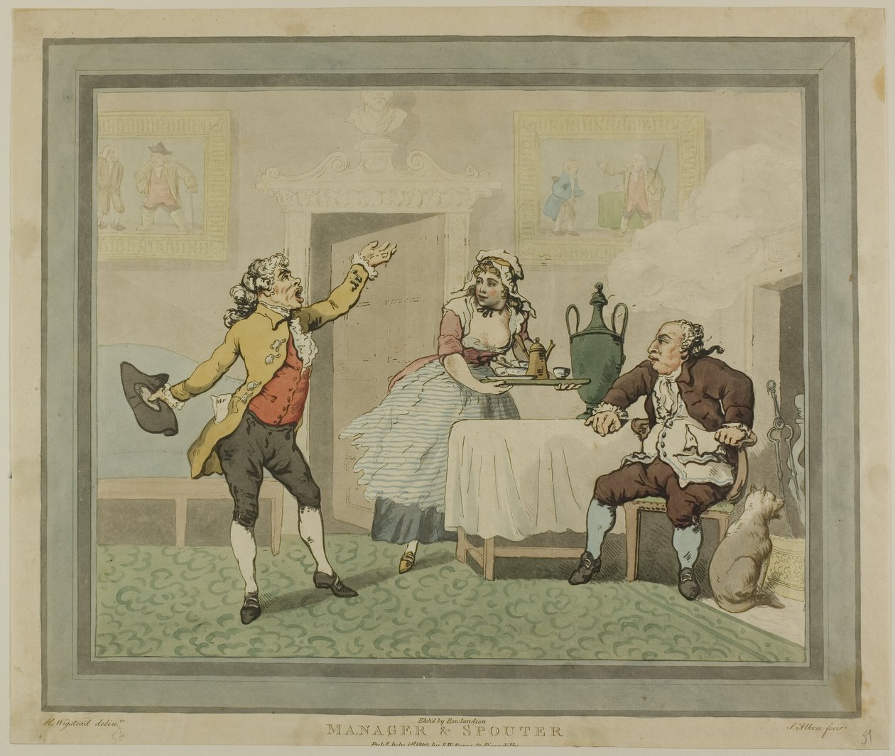 Menedżer i Spouter autorstwa Thomas Rowlandson