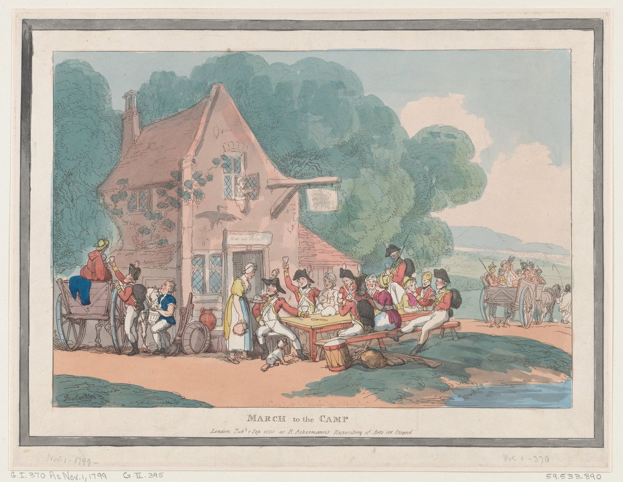 Marsz do obozu, 1 września 1803., 1 września 1803. autorstwa Thomas Rowlandson