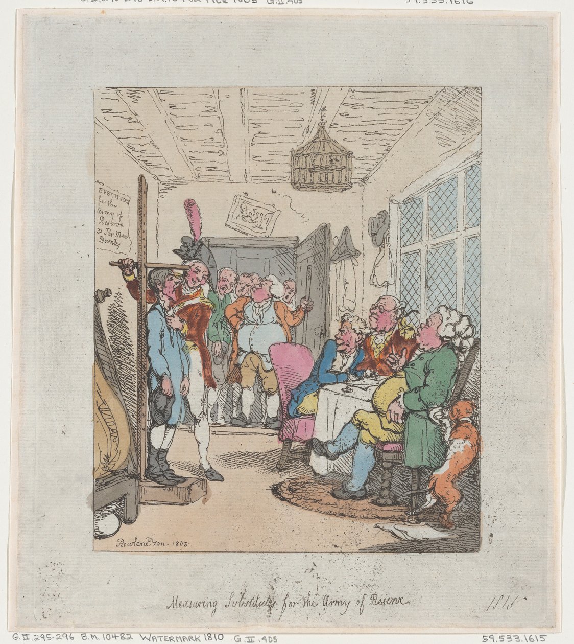 Zamienniki pomiarowe dla Armii Rezerwy, 1805., 1805. autorstwa Thomas Rowlandson