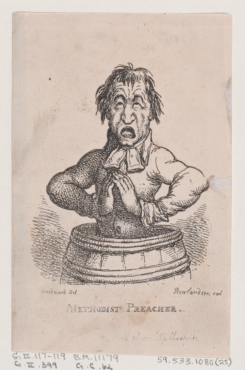 Kaznodzieja metodystyczna, kwiecień 1808, kwiecień 1808. autorstwa Thomas Rowlandson