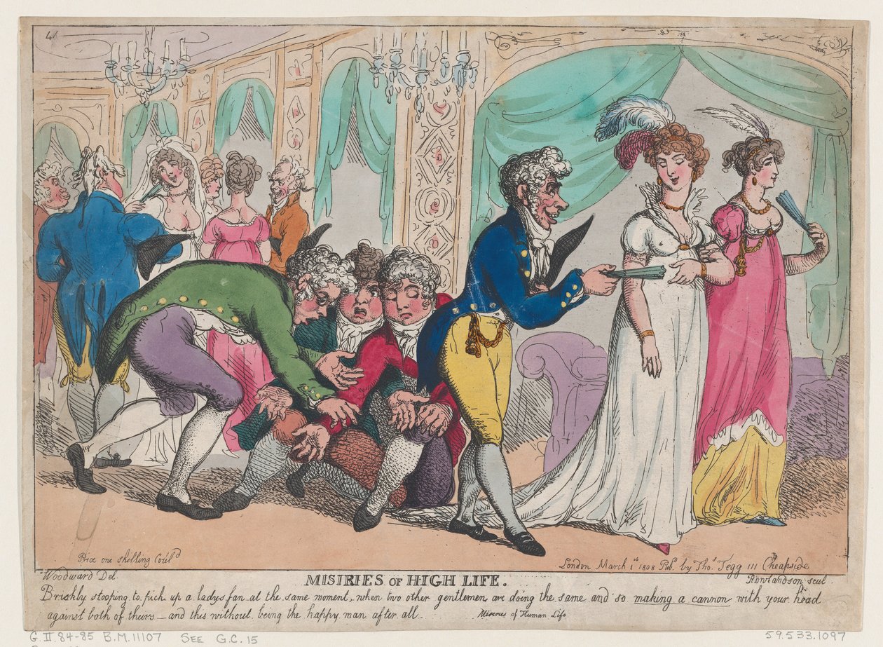 Miseries of High Life, 1 marca 1808., 1 marca 1808. autorstwa Thomas Rowlandson