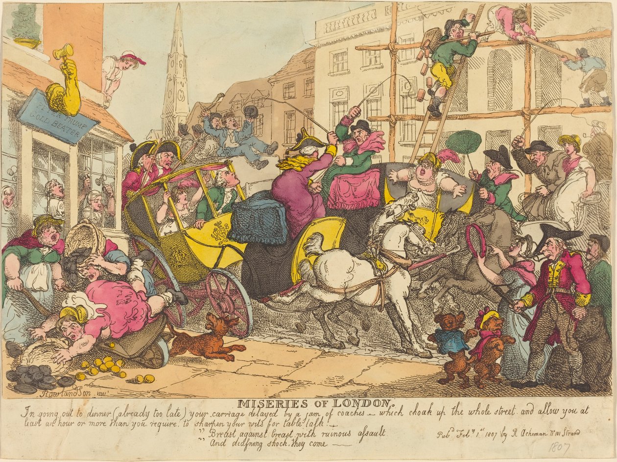 Nieszczęścia Londynu autorstwa Thomas Rowlandson