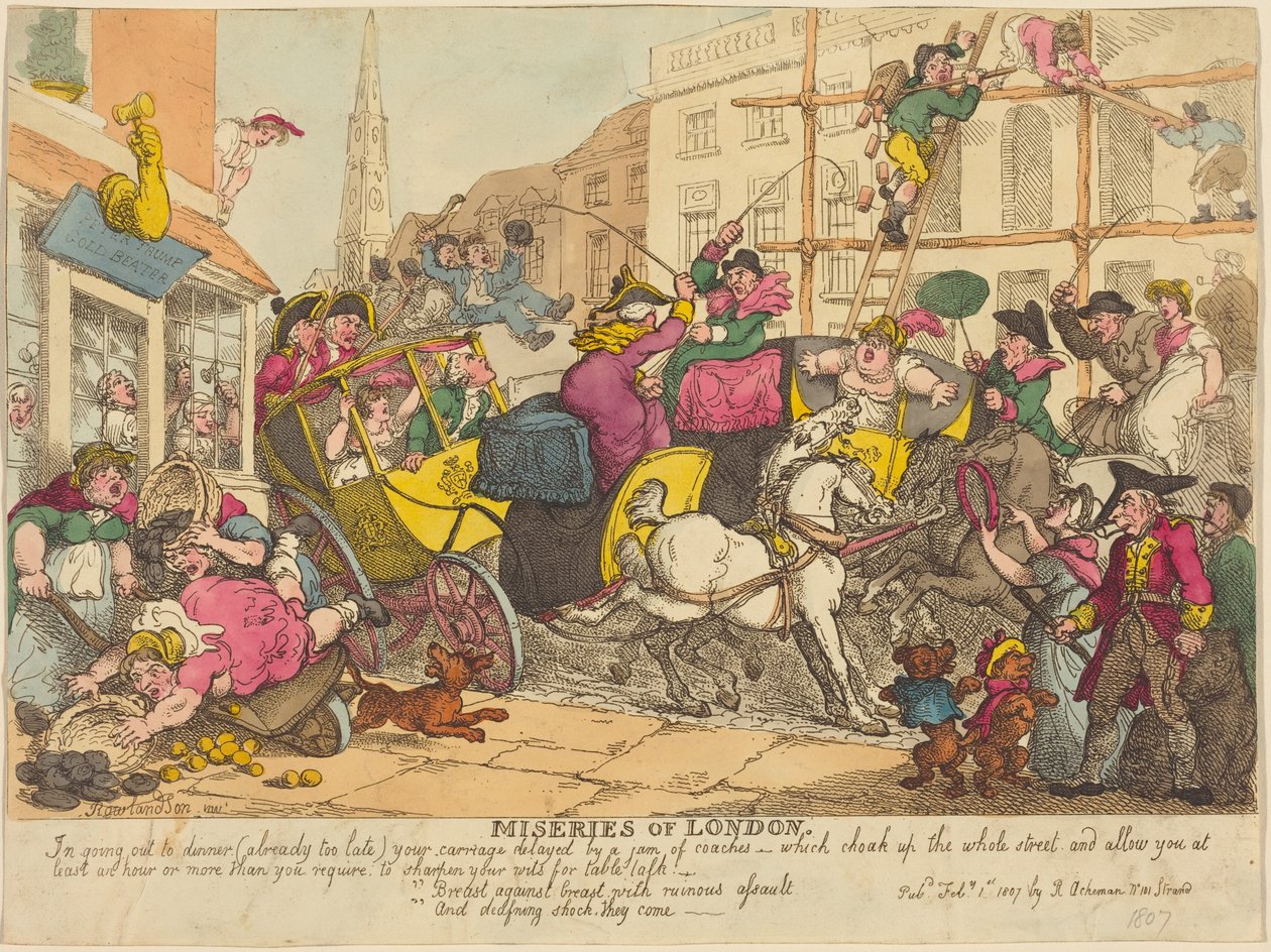 Nieszczęścia Londynu autorstwa Thomas Rowlandson