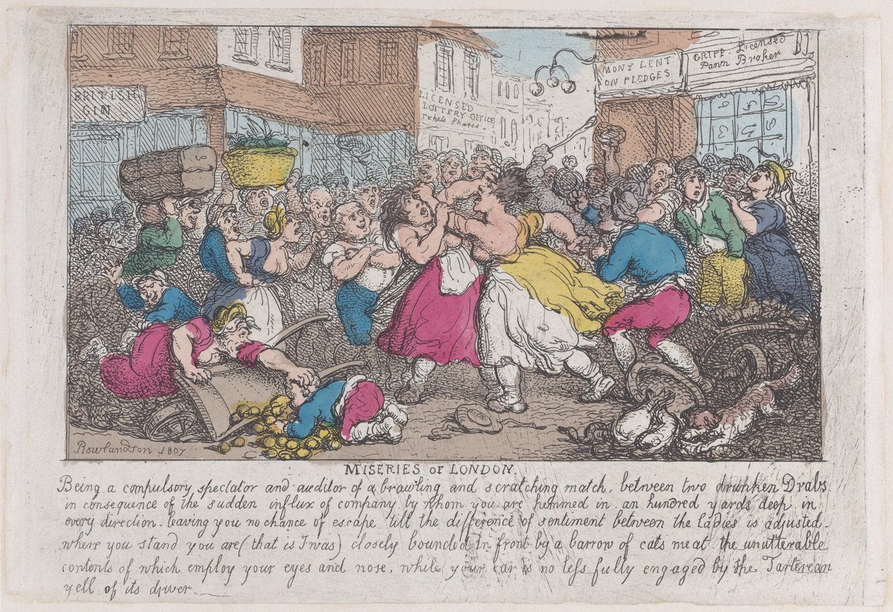 Nieszczęścia Londynu, 1807-08., 1807-08. autorstwa Thomas Rowlandson