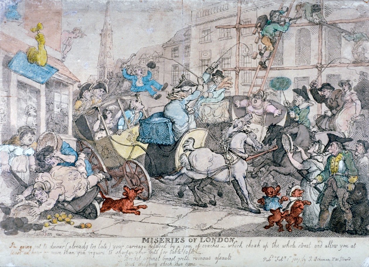 „Nieszczęście Londynu...”, 1807 autorstwa Thomas Rowlandson