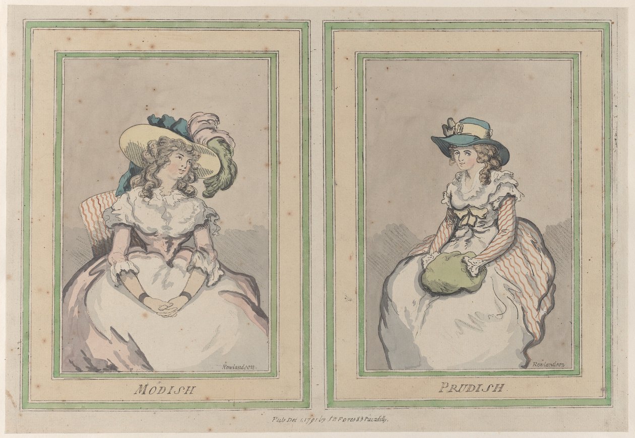 Modish and Prudish, 1 grudnia 1791., 1 grudnia 1791. autorstwa Thomas Rowlandson