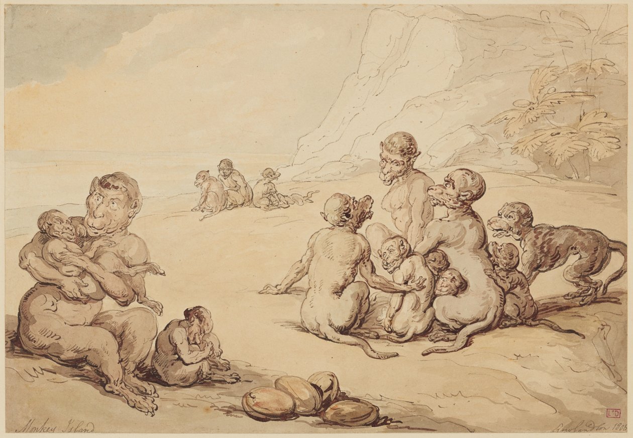 Wyspa małp autorstwa Thomas Rowlandson