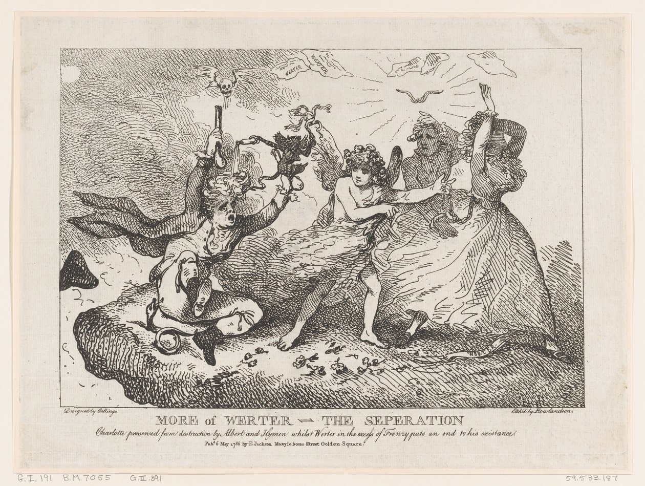 Więcej o Werther-The Separation: Charlotte Preserved from Destruction przez Alberta i ..., 6 maja 1786. autorstwa Thomas Rowlandson