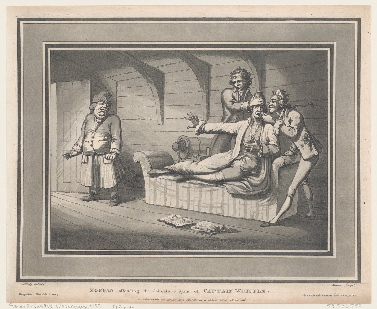 Morgan Offending Delicate Organs of Captain Whiffle, 12 maja 1800 r., 12 maja 1800 r. autorstwa Thomas Rowlandson