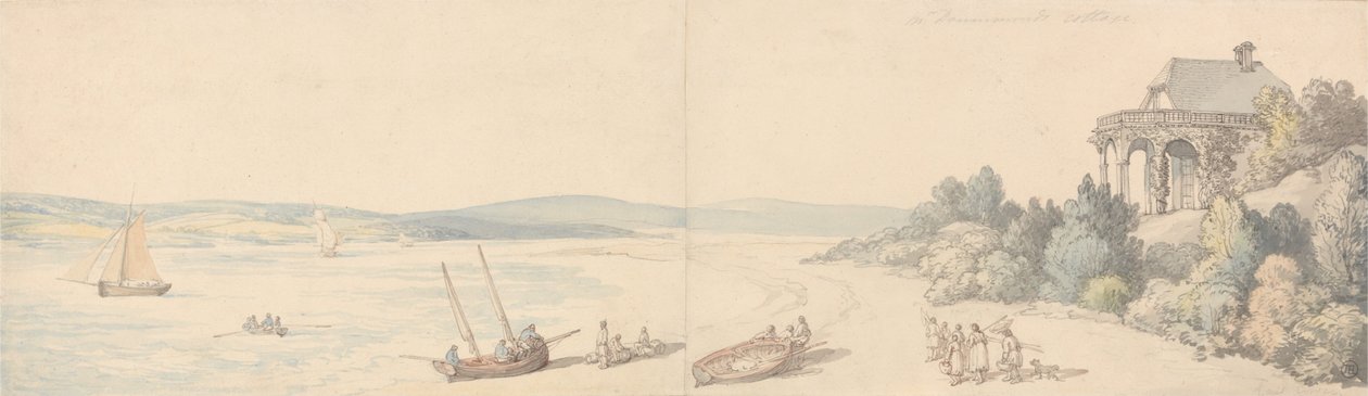 Domek pana Drummonda, East Cowes, Wyspa Wight autorstwa Thomas Rowlandson