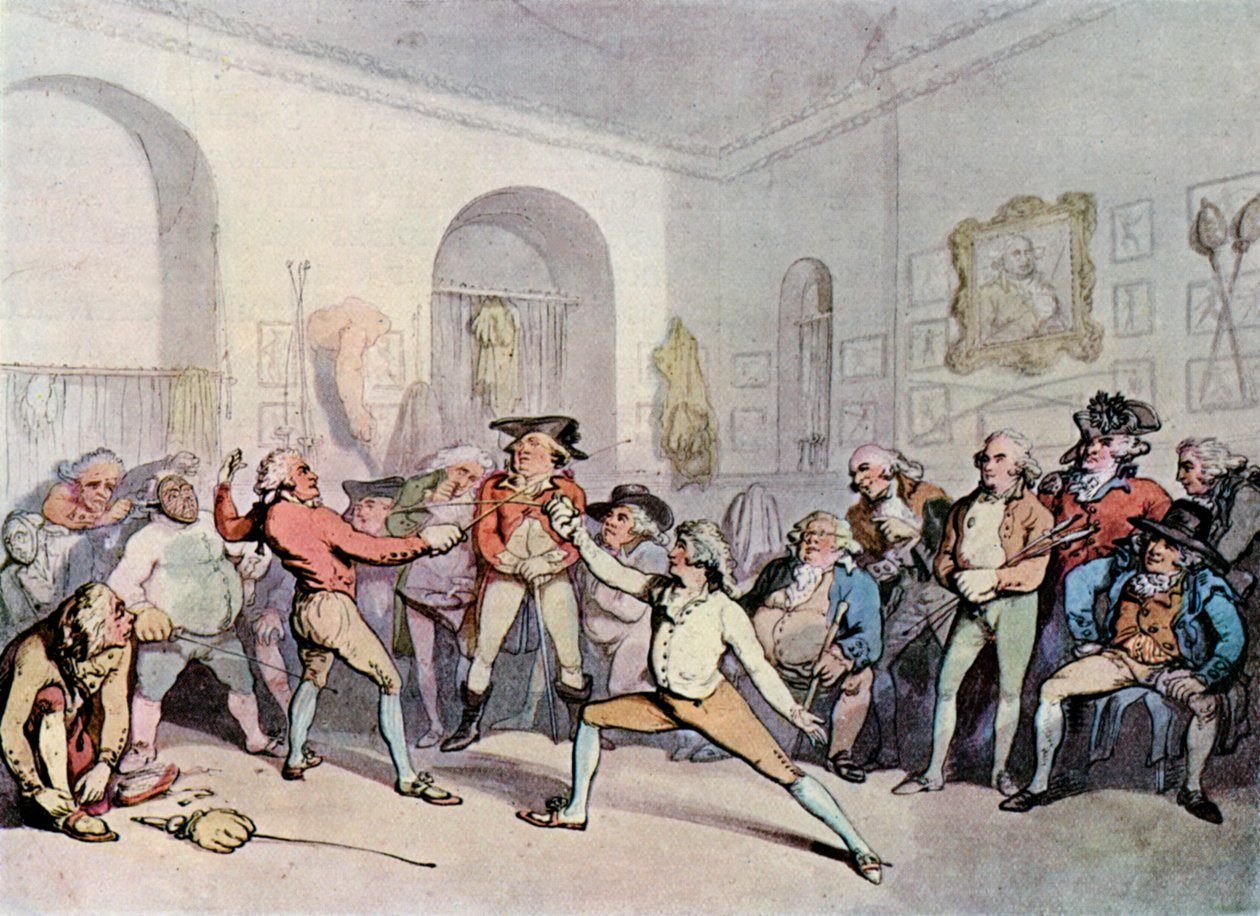Akademia Szermierki im. H. Angelosa, 1791, 1929 autorstwa Thomas Rowlandson
