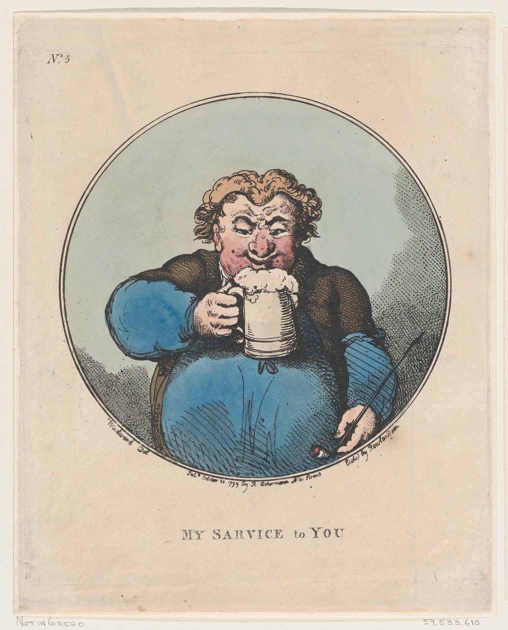 Moja służba Tobie, 20 października 1799, 20 października 1799. autorstwa Thomas Rowlandson