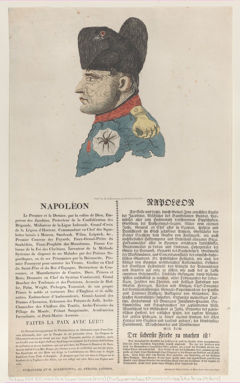 Napoleon, marzec 1814., marzec 1814. autorstwa Thomas Rowlandson