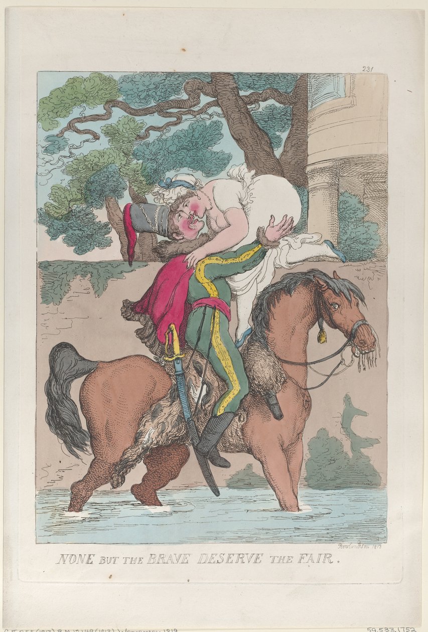 Nikt oprócz odważnych zasługuje na jarmark, 1813., 1813. autorstwa Thomas Rowlandson