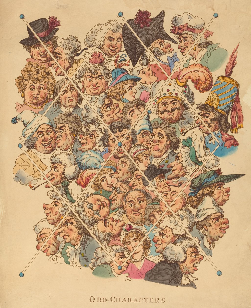 Postacie nieparzyste, opublikowane w 1801 r. autorstwa Thomas Rowlandson