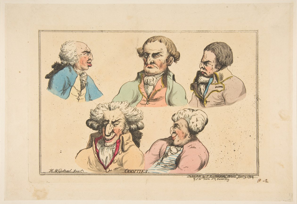 Dziwactwa, styczeń 1794. autorstwa Thomas Rowlandson