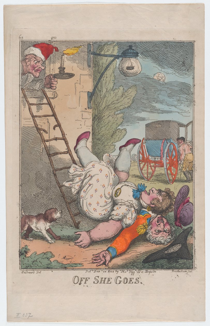 Off She Goes, 24 grudnia 1808., 24 grudnia 1808. autorstwa Thomas Rowlandson