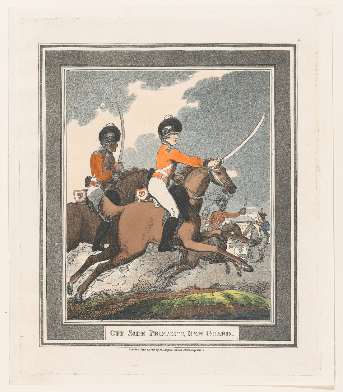 Off Side Protect, New Guard, 1 września 1798., 1 września 1798. autorstwa Thomas Rowlandson