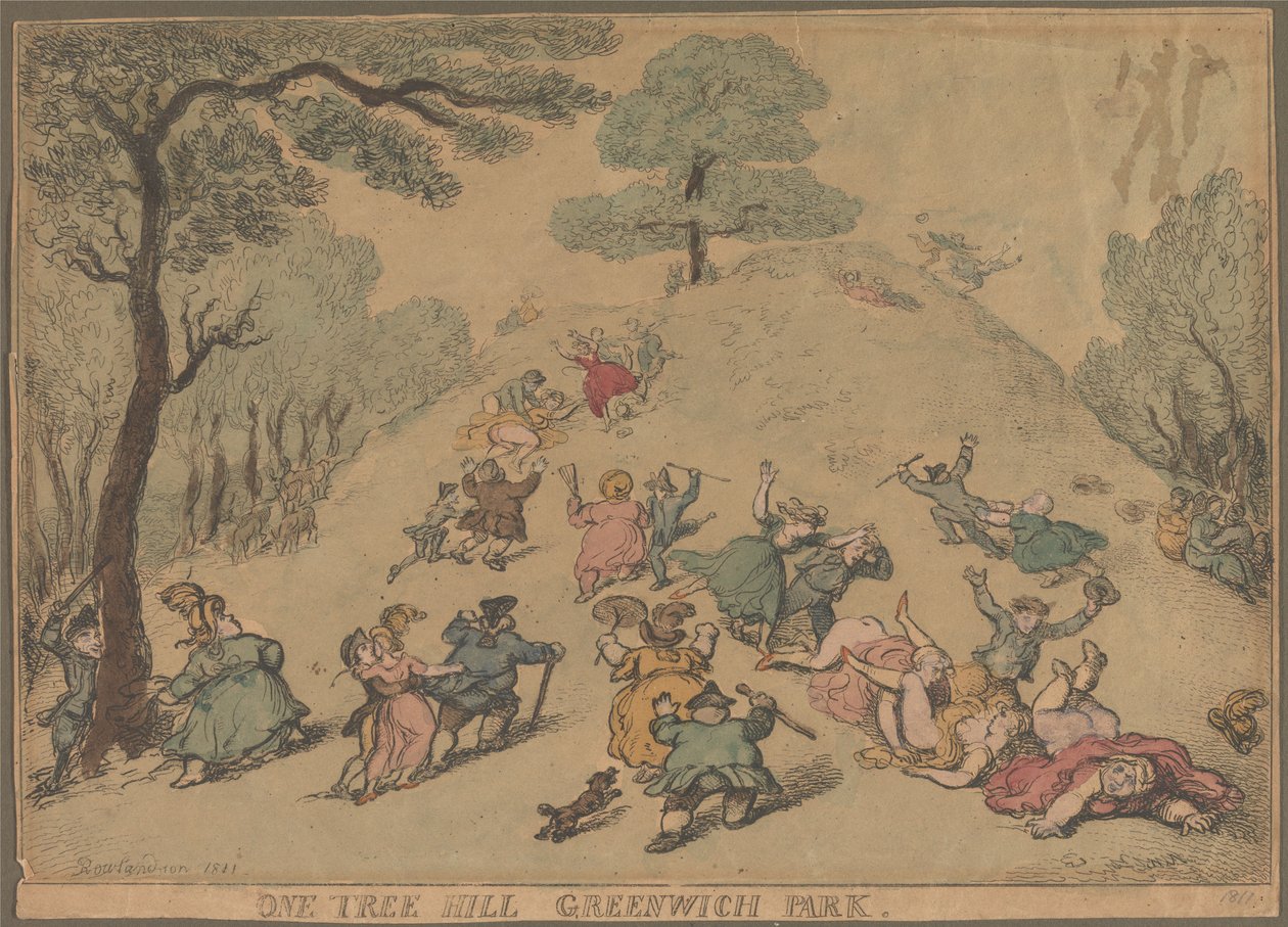 One Tree Hill – Greenwich Park autorstwa Thomas Rowlandson