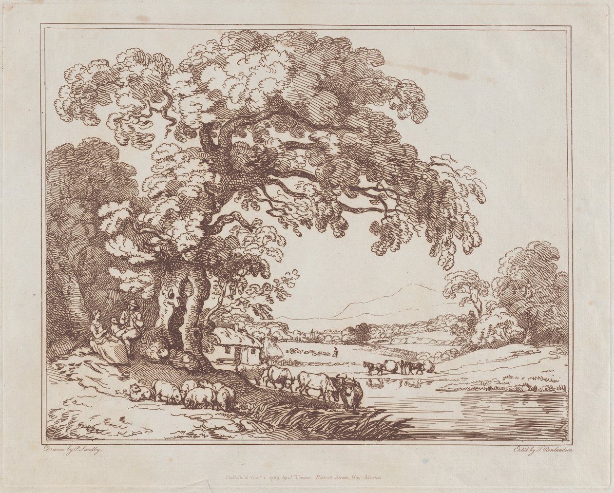 Scena nadrzeczna duszpasterska, 1789., 1789. autorstwa Thomas Rowlandson