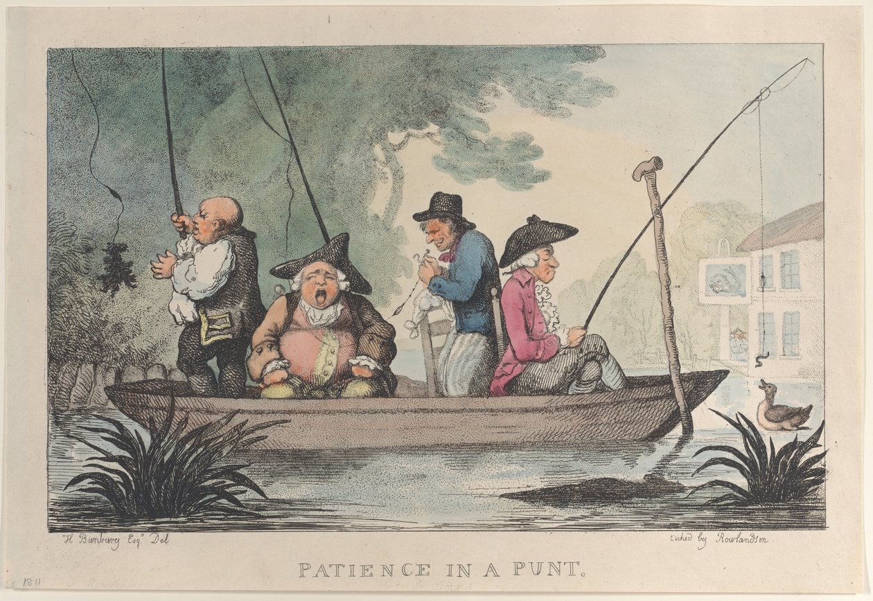 Cierpliwość w łódce, 1811., 1811. autorstwa Thomas Rowlandson