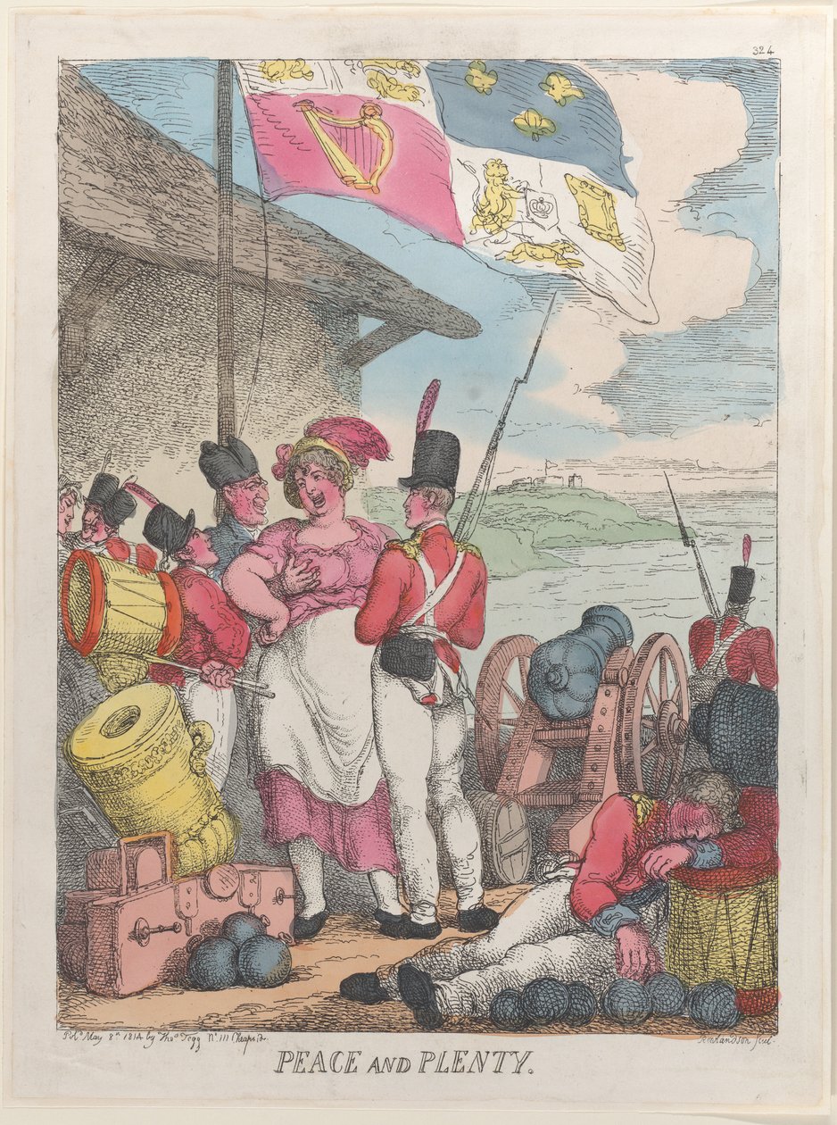 Peace and Plenty, 8 marca 1814, 8 marca 1814. autorstwa Thomas Rowlandson