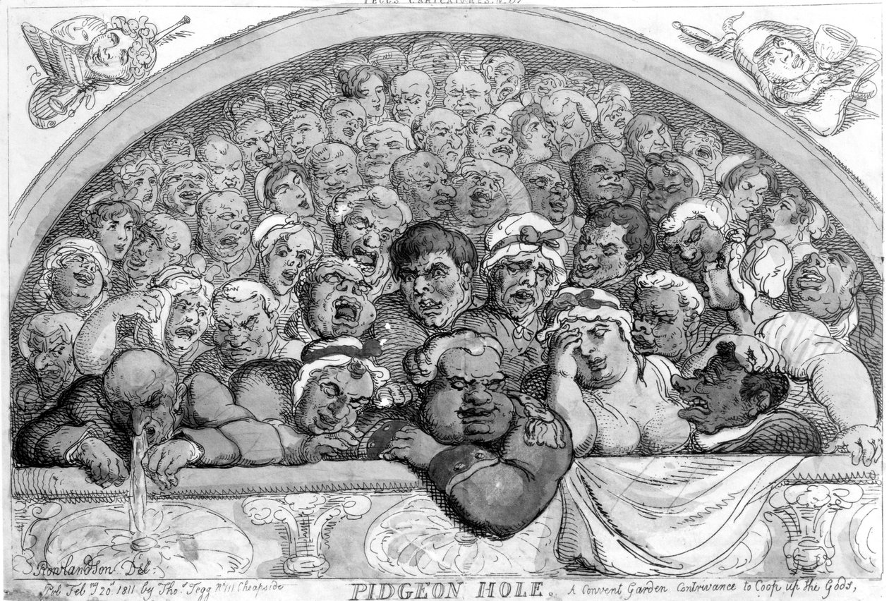 Pigeon Hole - Klasztor [sic] Ogrodowy pomysł na sprostanie bogom, 1811 autorstwa Thomas Rowlandson