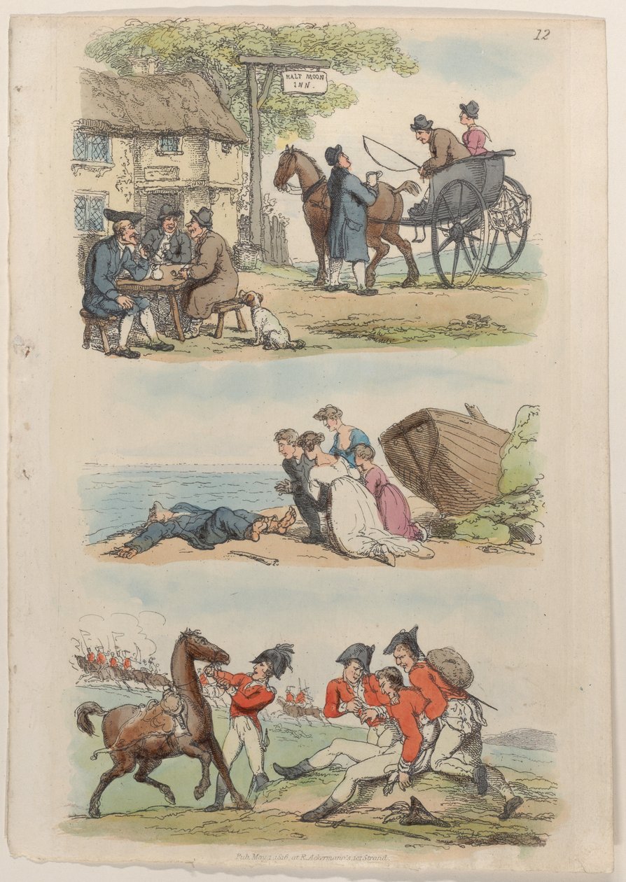 Tabliczka 12, ze Świata w miniaturze, 1816., 1816. autorstwa Thomas Rowlandson