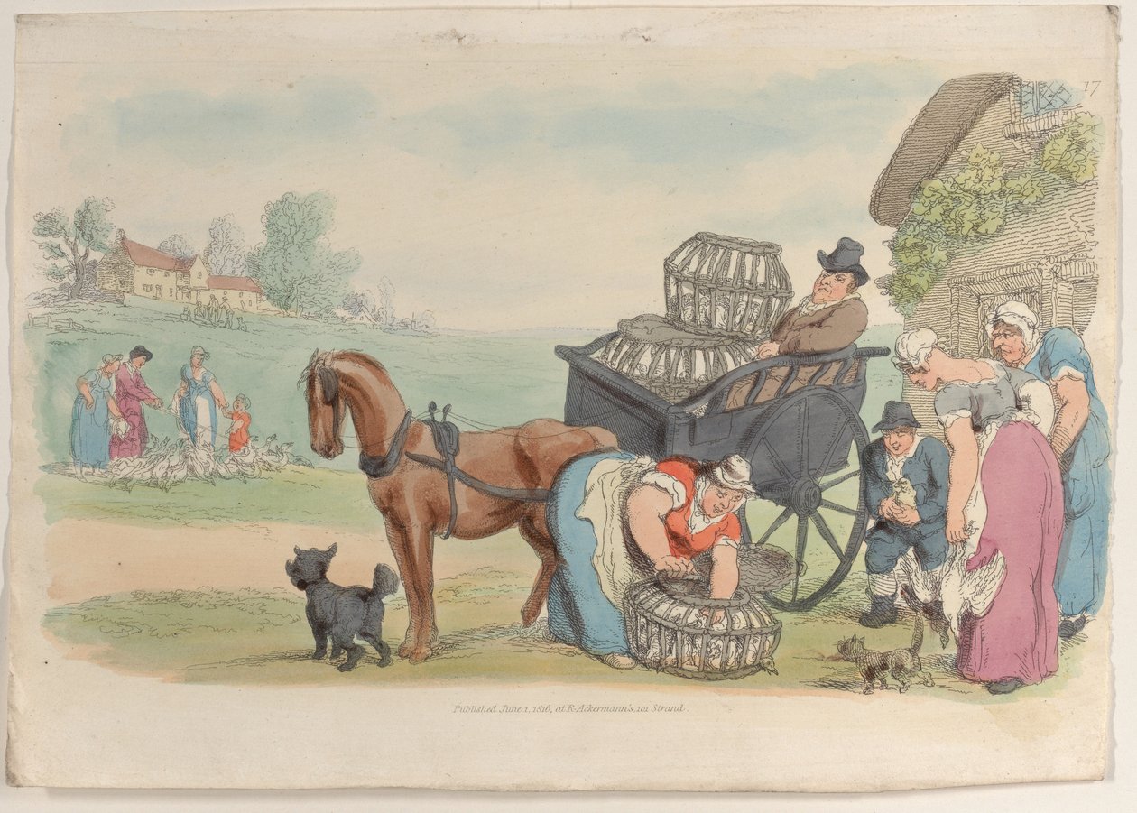 Tablica 17, ze Świata w miniaturze, 1816., 1816. autorstwa Thomas Rowlandson