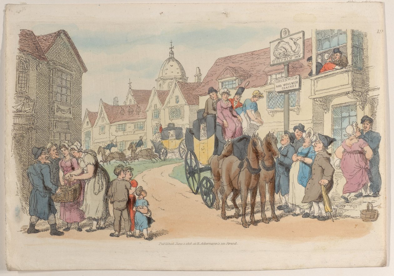 Tabliczka 19, ze Świata w miniaturze, 1816., 1816. autorstwa Thomas Rowlandson