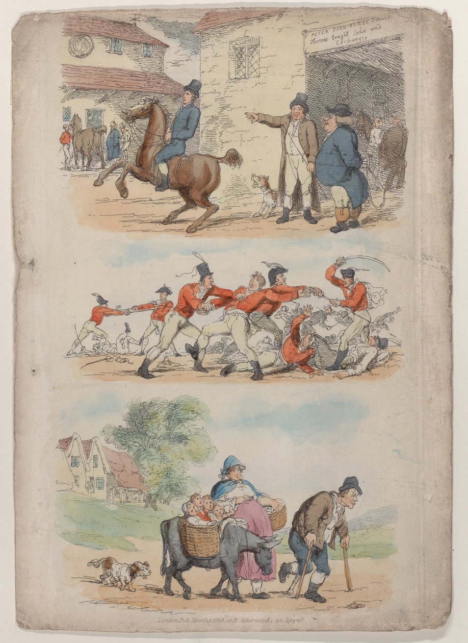 Tablica 1, ze Świata w miniaturze, 1816., 1816. autorstwa Thomas Rowlandson