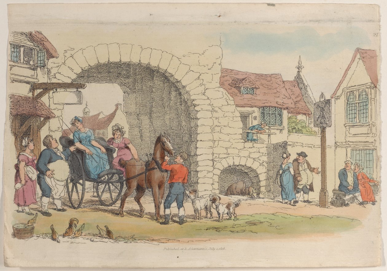 Tablica 21, ze Świata w miniaturze, 1816., 1816. autorstwa Thomas Rowlandson