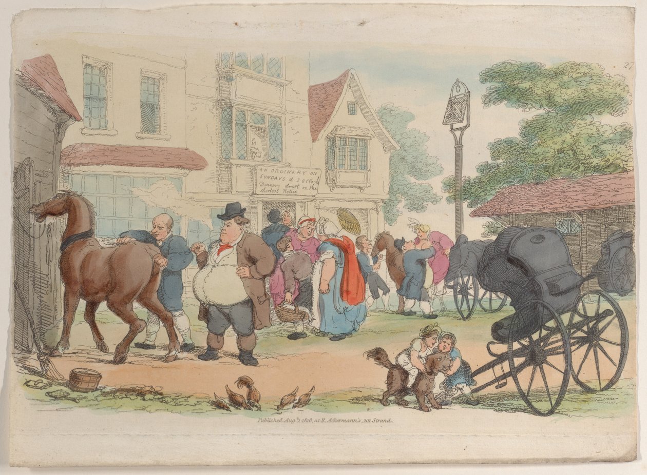 Tablica 27, ze świata w miniaturze, 1816., 1816. autorstwa Thomas Rowlandson