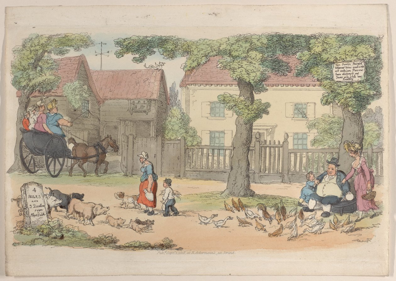 Tabliczka 32, ze świata w miniaturze, 1816., 1816. autorstwa Thomas Rowlandson