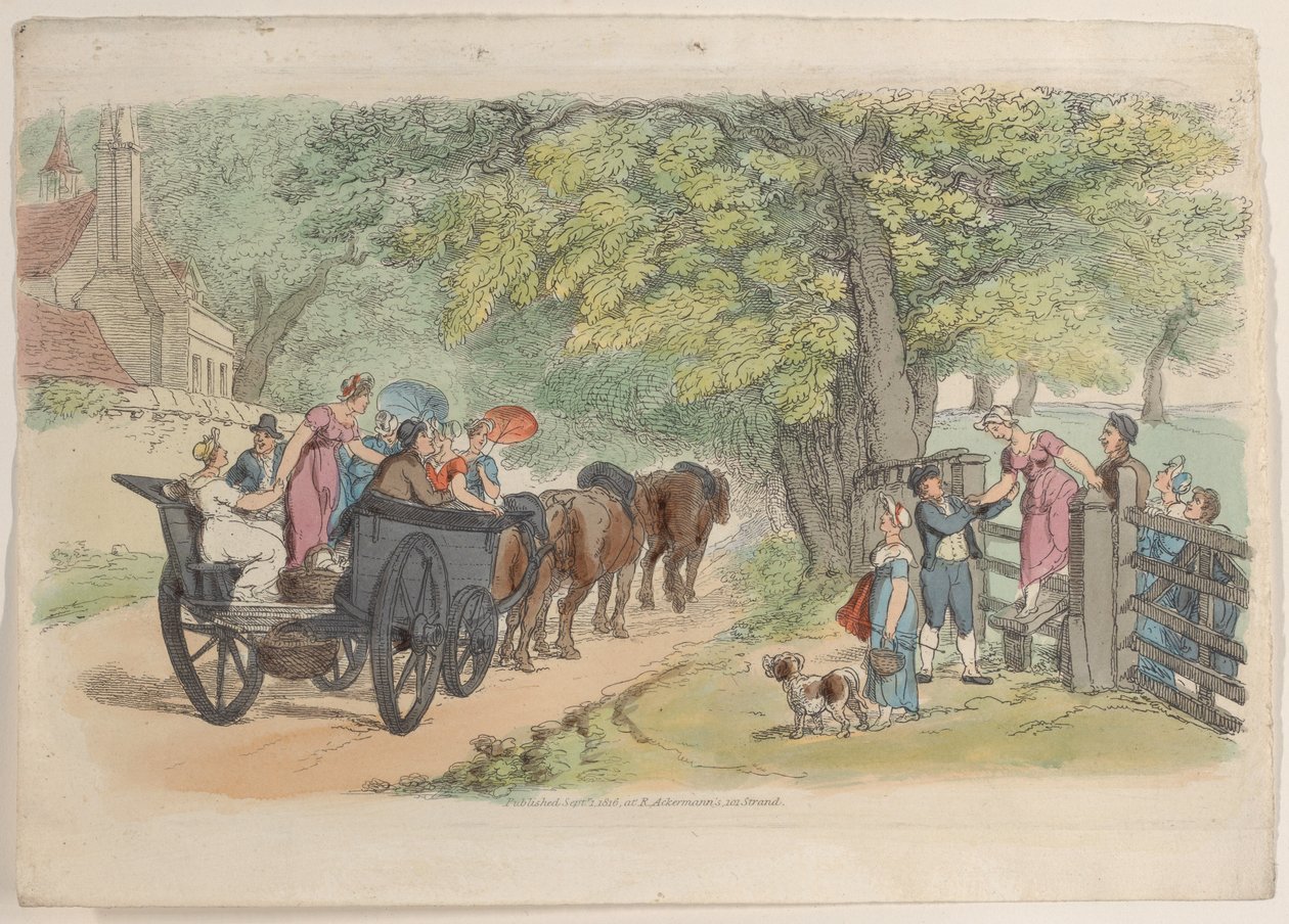 Tablica 33, ze świata w miniaturze, 1816., 1816. autorstwa Thomas Rowlandson