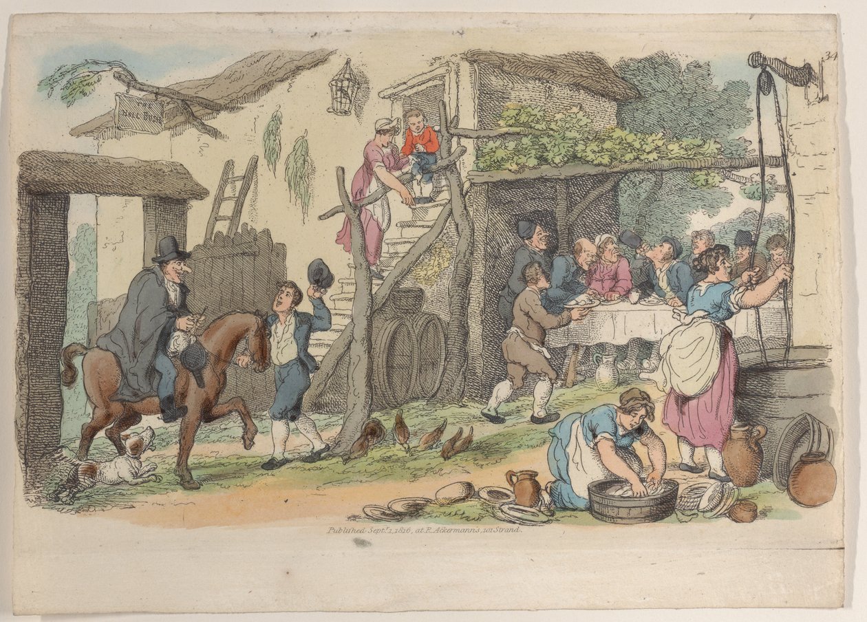 Tabliczka 34, ze Świata w miniaturze, 1816., 1816. autorstwa Thomas Rowlandson