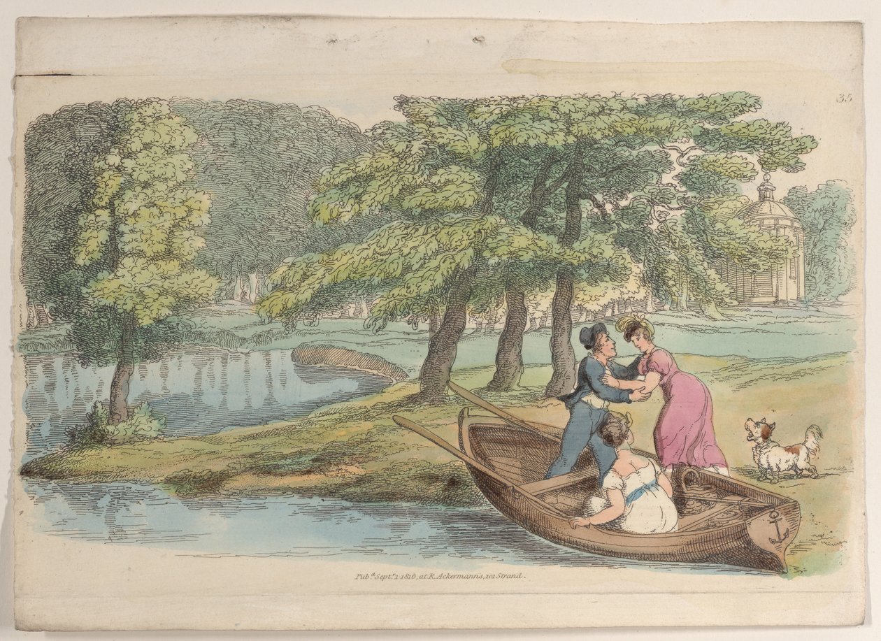 Tablica 35, ze Świata w miniaturze, 1816., 1816. autorstwa Thomas Rowlandson